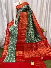 PASKKBRS5Y12FSDC02- Kanchi border Ikat silk saree