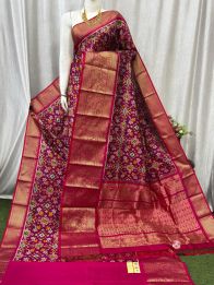 PASKKBRS5Y12FSDC08- Kanchi border Ikat silk saree