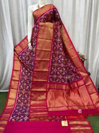 PASKKBRS5Y12FSDC13- Kanchi border Ikat silk saree