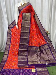 PASKKBRS5Y12FSDC16- Kanchi border Ikat silk saree