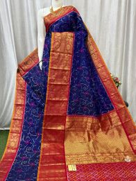 PASKKBRS5Y12FSDC19- Kanchi border Ikat silk saree