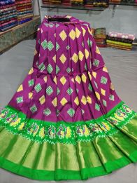 PGMRFSLG5Y18SZCD02- Free Size Ikat Silk Lehenga