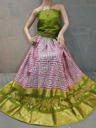 PGMRFSLG5Y18SZCD04- Free Size Ikat Silk Lehenga