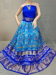 PGMRFSLG5Y18SZCD07- Free Size Ikat Silk Lehenga