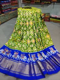 PGMRFSLG5Y18SZCD11- Free Size Ikat Silk Lehenga