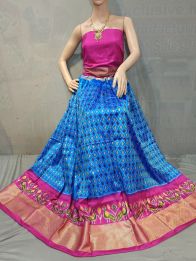 PGMRFSLG5Y18SZCD15- Free Size Ikat Silk Lehenga