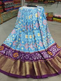 PGMRFSLG5Y18SZCD31- Free Size Ikat Silk Lehenga