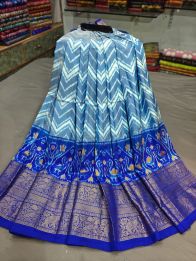 PGMRFSLG5Y18SZCD50- Free Size Ikat Silk Lehenga
