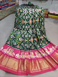 PGMRFSLG5Y18SZCD52- Free Size Ikat Silk Lehenga