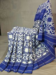 PGMRICTS5Y11SBDC01- Double Ikat cotton saree