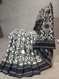 PGMRICTS5Y11SBDC06- Double Ikat cotton saree