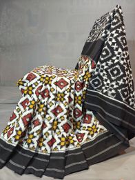 PGMRICTS5Y11SBDC16- Double Ikat cotton saree