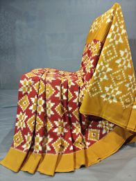 PGMRICTS5Y11SBDC17- Double Ikat cotton saree