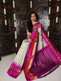 PGMRILWS5Y12XEDC19- light weight Ikat silk saree