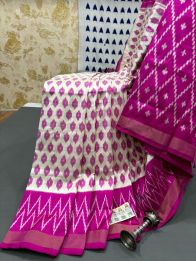 PRMHILWS5Y12XEDD07- light weight Ikat silk saree