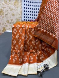 PRMHILWS5Y12XEDD10- light weight Ikat silk saree