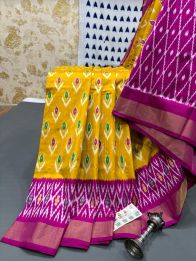 PRMHILWS5Y12XEDD13- light weight Ikat silk saree