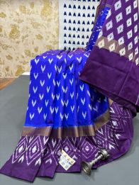 PRMHILWS5Y12XEDD16- light weight Ikat silk saree