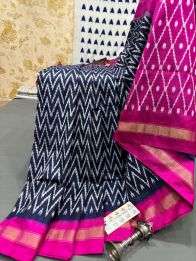 PRMHILWS5Y12XEDD22- light weight Ikat silk saree
