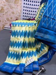 PRMHILWS5Y12XEDD24- light weight Ikat silk saree