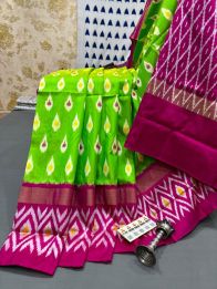 PRMHILWS5Y12XEDD27- light weight Ikat silk saree