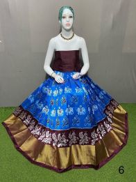 PSRGFSLG5Y11SZDC07- Free Size Ikat Silk Lehenga