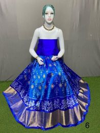 PSRGFSLG5Y11SZDC08- Free Size Ikat Silk Lehenga