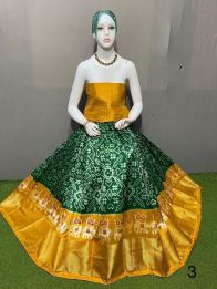 PSRGFSLG5Y11SZDC09- Free Size Ikat Silk Lehenga