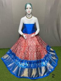 PSRGFSLG5Y11SZDC20- Free Size Ikat Silk Lehenga