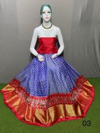 PSRGFSLG5Y11SZDC21- Free Size Ikat Silk Lehenga