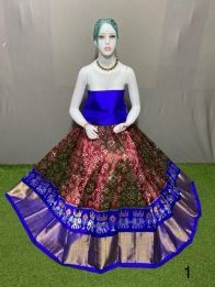 PSRGFSLG5Y11SZDC27- Free Size Ikat Silk Lehenga