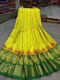 PGMRFSLG5N02SZDC28- Free Size Ikat Silk Lehenga