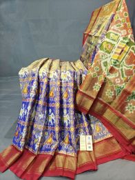 PGMRIDSS5Y21NTCD02- Full tissue Ikat silk saree