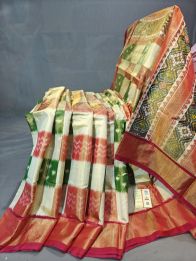 PGMRIDSS5Y21NTCD03- Full tissue Ikat silk saree