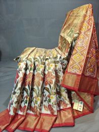 PGMRIDSS5Y21NTCD04- Full tissue Ikat silk saree