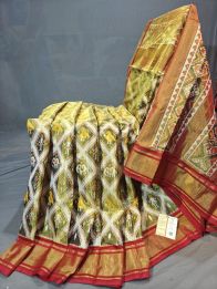 PGMRIDSS5Y21NTCD10- Full tissue Ikat silk saree