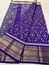 PSNTKBRS5Y20CSCC04- Kanchi border Ikat silk saree