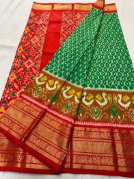 PSNTKBRS5Y20CSCC07- Kanchi border Ikat silk saree