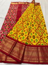 PSNTKBRS5Y20CSCC09- Kanchi border Ikat silk saree
