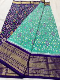 PSNTKBRS5Y20CSCC10- Kanchi border Ikat silk saree