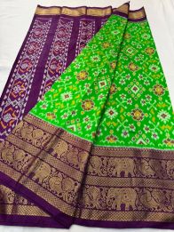 PSNTKBRS5Y20CSCC13- Kanchi border Ikat silk saree