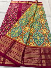 PSNTKBRS5Y20CSCC16- Kanchi border Ikat silk saree