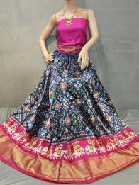 PSSIFSLG5N01SZCD02- Free Size Ikat Silk Lehenga