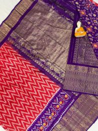PGMRKBRS5N02FSCD12- Kanchi border Ikat silk saree