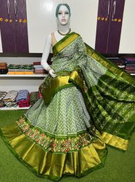 PSRGIDSS5Y09BBCD13- Ikat silk saree