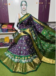 PSRGIDSS5Y09BBCD44- Ikat silk saree