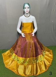 PSRGFSLG5Y11SZDC28- Free Size Ikat Silk Lehenga