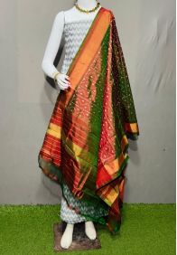 PSRGSDST5Y06FFCD31- Ikat Silk dupatta with Ikat sico top