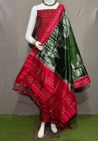 PSRGSDST5Y12FFCD32- Ikat Silk dupatta with Ikat sico top