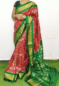 PGMRIDSS5A08BIDC05- Ikat silk saree